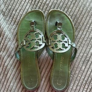 Tory Burch Olive Green Sandals